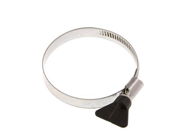 60 - 80 mm Hose Clamp with a Stainless Steel 304 12 mm band With Butterfly Handle - Norma [2 Pieces]