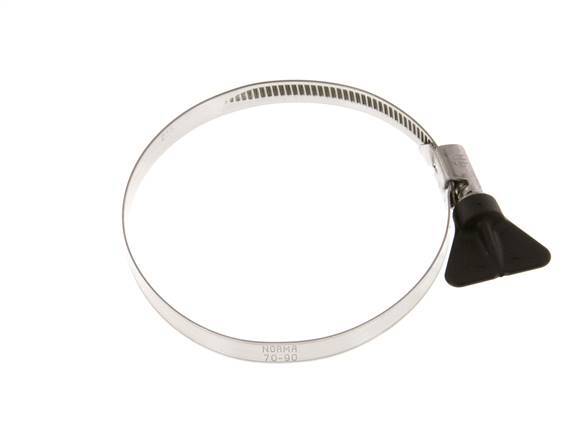 70 - 90 mm Hose Clamp with a Stainless Steel 304 9 mm band With Butterfly Handle - Norma [2 Pieces]