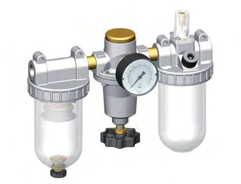 FRL 3-Part G1/2'' 1400 l/min 0.5-10.0bar/7-145psi Semi-Auto Protective Cage Polycarbonate Standard 2