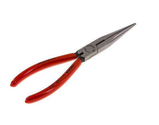 Knipex Straight Needle Nose Pliers 200 mm Plastic-coated Handles