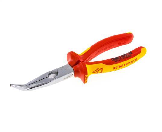 Knipex Angled Needle Nose Pliers 200 mm VDE Tested Up To 1000V