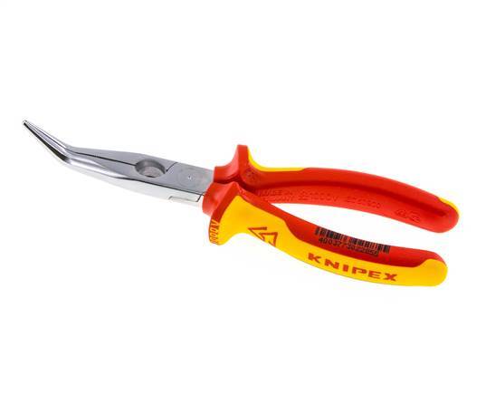 Knipex Angled Needle Nose Pliers 200 mm VDE Tested Up To 1000V