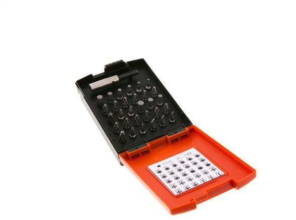 Wiha 31-Piece Bit Assortment Magnetic Bit Holder Plastic Box