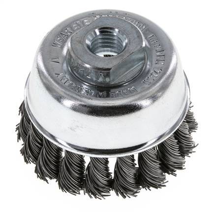 Cup Brush 65 mm (M 14X2) Steel Wire 0.5 mm (18xBraided)