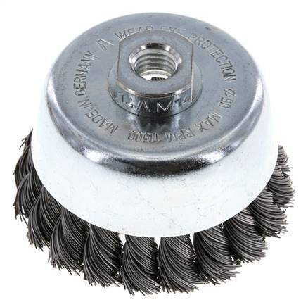 Cup Brush 90 mm (M 14X2) Steel Wire 0.5 mm (20xBraided)