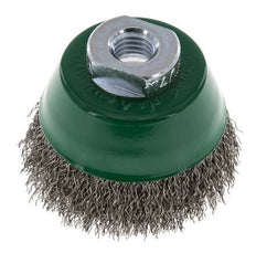 Cup Brush 65 mm (M 14X2) Stainless Steel Wire 0.3 mm (Corrugated)