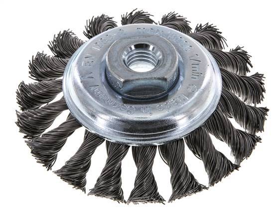 Bevel Brush Braided 100X12 mm ( M14X2) Steel Wire