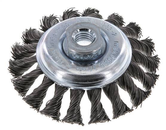 Bevel Brush Braided 100X12 mm ( M14X2) Steel Wire