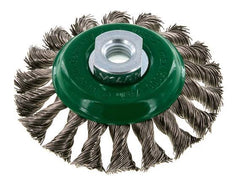 Bevel Brush Braided 100X12 mm ( M14X2) Stainless Steel Wire