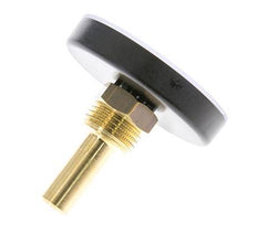 0 to +120°C Plastic Bimetallic Thermometer 63mm Cabinet 40mm Stem with Thermowell