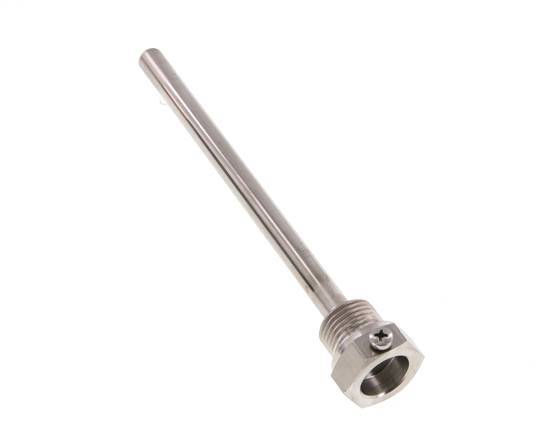 Stainless Steel G 1/2 Inch Bolt Fix Thermowell for 160mm Stem Max 600°C and 25 Bars