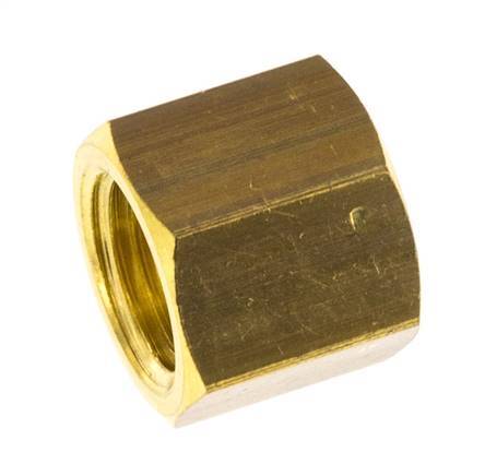 M10x1 x 6mm Brass Union nut for Compression fitting [10 Pieces]