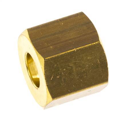 M10x1 x 6mm Brass Union nut for Compression fitting [10 Pieces]