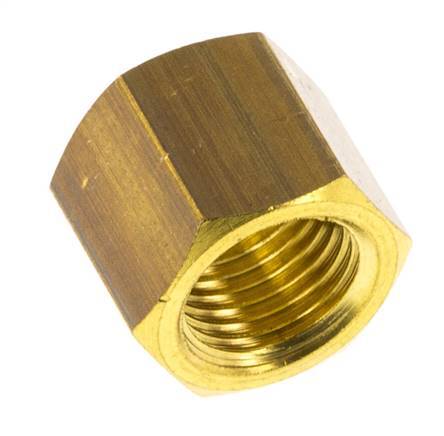 M10x1 x 6mm Brass Union nut for Compression fitting [10 Pieces]