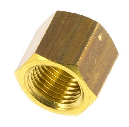 M10x1 x 6mm Brass Union nut for Compression fitting [10 Pieces]