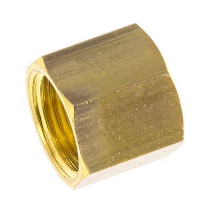 M12x1 x 8mm Brass Union nut for Compression fitting [10 Pieces]