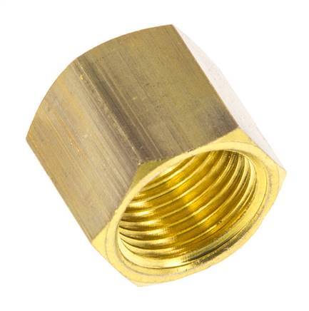 M12x1 x 8mm Brass Union nut for Compression fitting [10 Pieces]