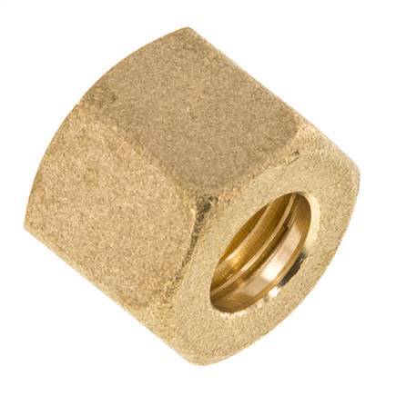 M16x1.5 x 10mm Brass Union nut for Compression fitting [5 Pieces]