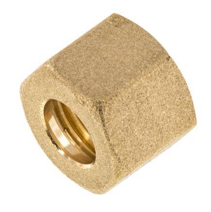 M16x1.5 x 10mm Brass Union nut for Compression fitting [5 Pieces]