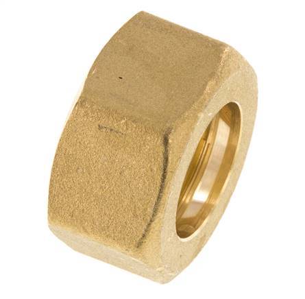 M30x1.5 x 22mm Brass Union nut for Compression fitting