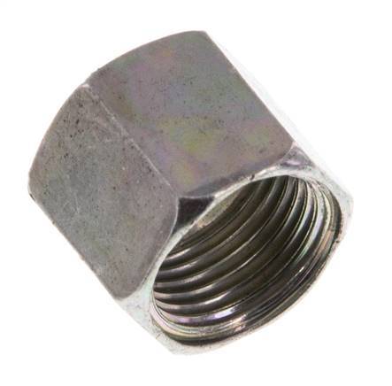 M12x1 x 8LL Zinc plated Steel Union nut for Cutting ring [20 Pieces]