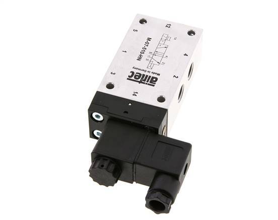 5/2 G1/4'' Solenoid Valve 24V DC 1.5-10bar/21.0-140psi Airtec