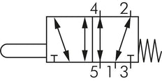 5/2 G1/4'' (G1/8'') Stem Valve 0-8bar/0-112psi E.MC