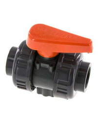 PVC 2-way Ball Valve True Union 25 mm Socket EPDM