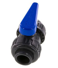 PVC 2-way Ball Valve True Union 20 mm Socket EPDM