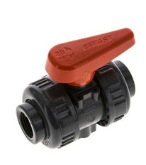 PVC 2-way Ball Valve True Union Rp 1/2'' EPDM