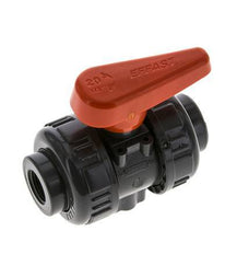 PVC 2-way Ball Valve True Union Rp 3/8'' EPDM