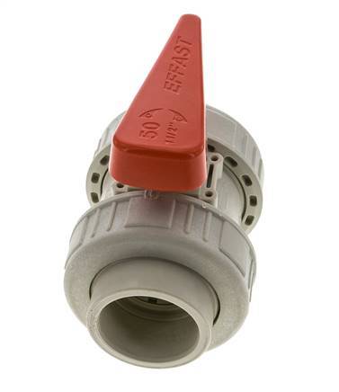 PP-H 2-way Ball Valve True Union 50 mm FKM