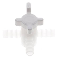 PVDF 3-way Ball Valve 3/8'' (9 mm) Hose Barbs