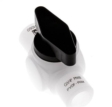 PVDF 2-way Ball Valve G 1/4'' FKM Vacuum