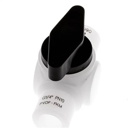 PVDF 2-way Ball Valve G 1/4'' FKM Vacuum
