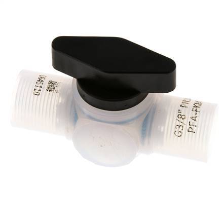 PFA 2-way Ball Valve G 3/8'' FKM Vacuum