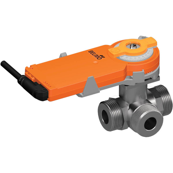 Belimo 3-Way Characterized Valve G1-1/4 Kvs6.3 24VAC/DC 75s 2-10V 2Nm IP54 R518/KR24-SR