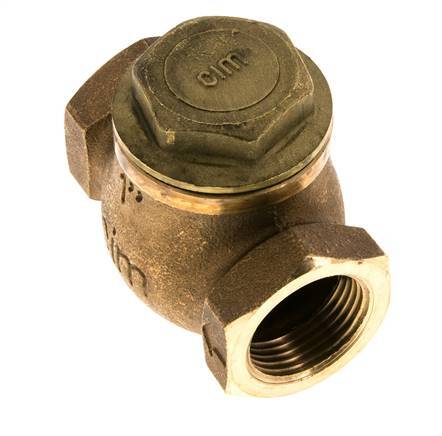 G 1'' Red Brass Lift Check Valve 20 bar (290 psi) Heavy Duty