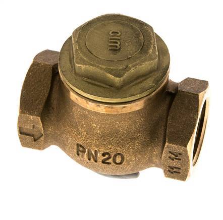 G 1'' Red Brass Lift Check Valve 20 bar (290 psi) Heavy Duty