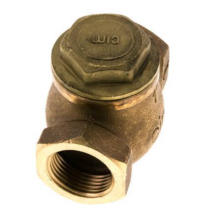 G 1'' Red Brass Lift Check Valve 20 bar (290 psi) Heavy Duty