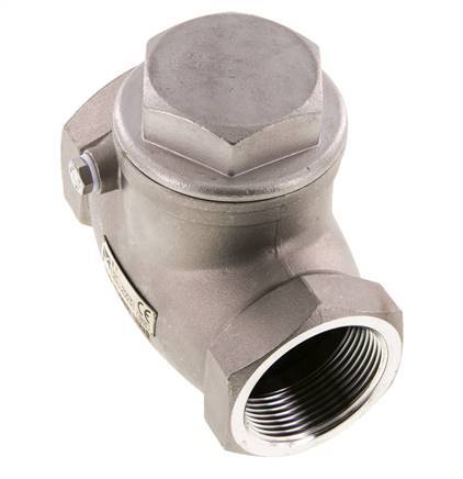G 1-1/2'' Stainless Steel Swing Check Valve 16 bar (232 psi) Metal Seal
