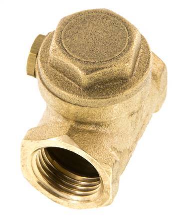 G 1/2'' Brass Swing Check Valve 12 bar (174 psi) Metal Seal