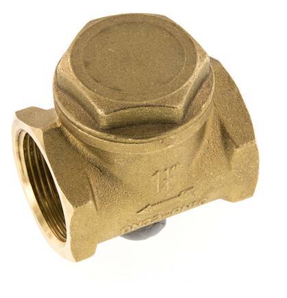 G 1-1/4'' Brass Swing Check Valve 10 bar (145 psi) NBR Soft Seal