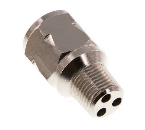 R/Rp 1/8'' M/F Mini Check Valve Nickel-Plated Brass 10 bar (145 psi) FKM With Spring