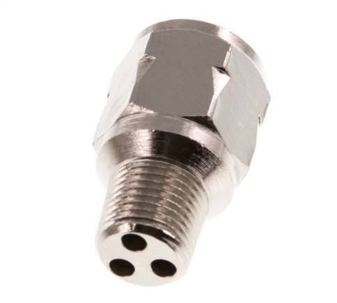 R/Rp 1/8'' M/F Mini Check Valve Nickel-Plated Brass 10 bar (145 psi) FKM With Spring