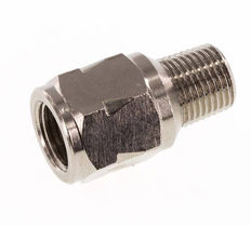 R/Rp 1/8'' M/F Mini Check Valve Nickel-Plated Brass 10 bar (145 psi) FKM No Spring