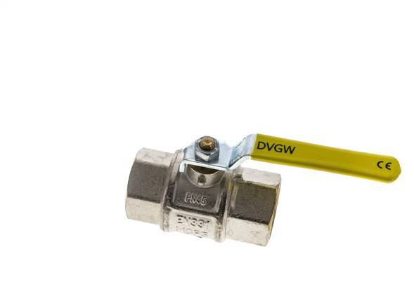 Rp 1 inch 2-Way Oxygen Brass Ball Valve PN 45