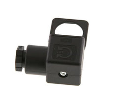 DIN 43650 Form A Solenoid Valve Connector Size 3 M16x1.5 28mm Black