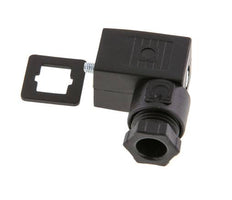 Industry Standard Form C Solenoid Valve Connector Size 0 PG7 27mm Black [2 Pieces]