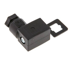 Industry Standard Form C Solenoid Valve Connector Size 0 PG7 27mm Black [2 Pieces]